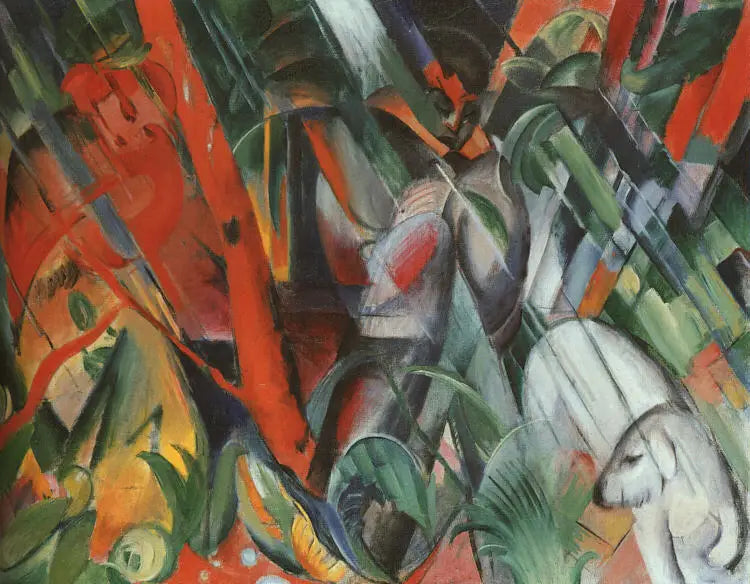 Under regnen - Franz Marc
