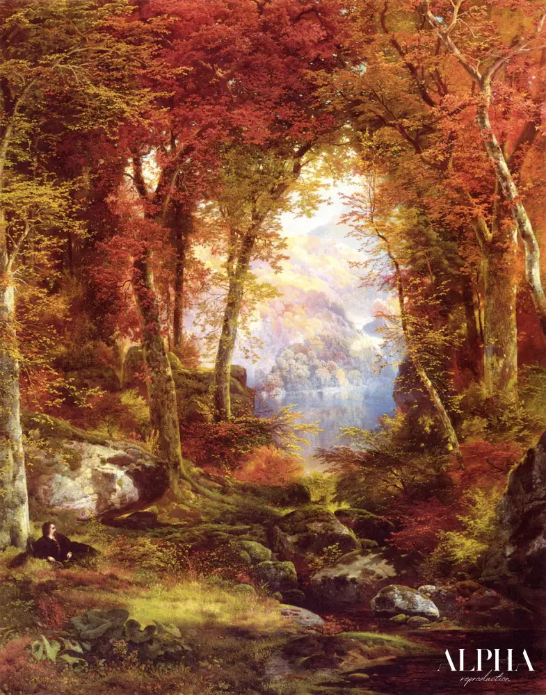 Sous les arbres - Thomas Moran - Reproductions de tableaux et peintures haut de gamme