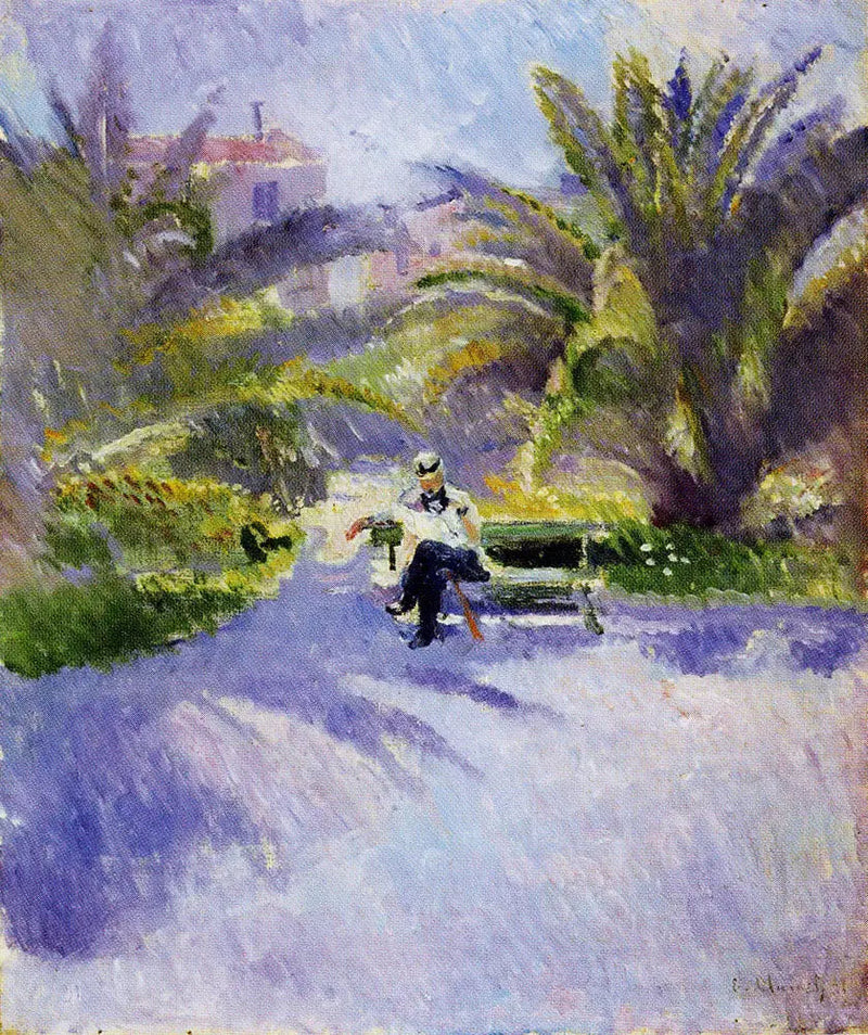 Under palmerne i Nice - Edvard Munch