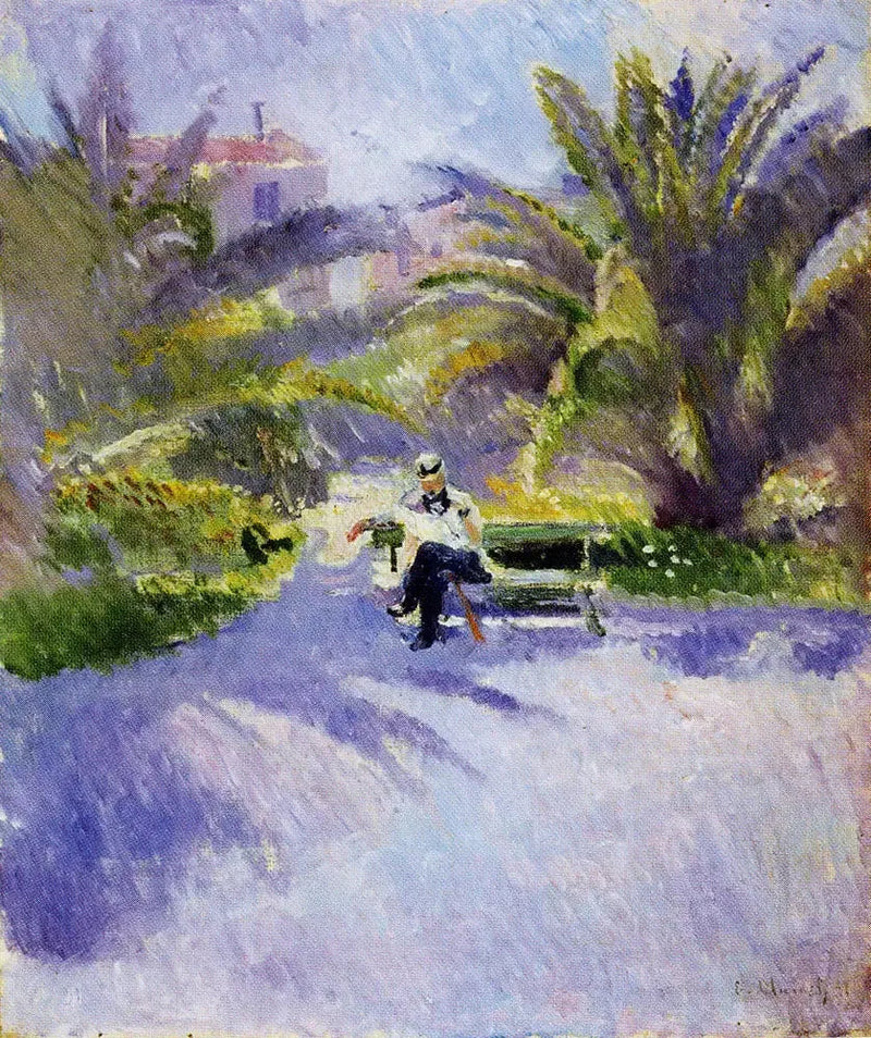Under palmerne i Nice - Edvard Munch