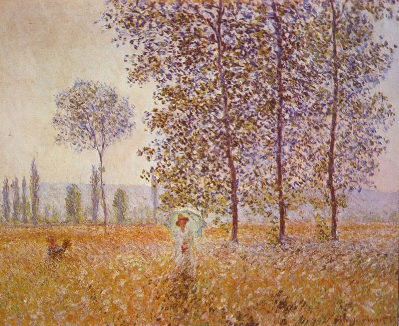 Under poplerne - Claude Monet