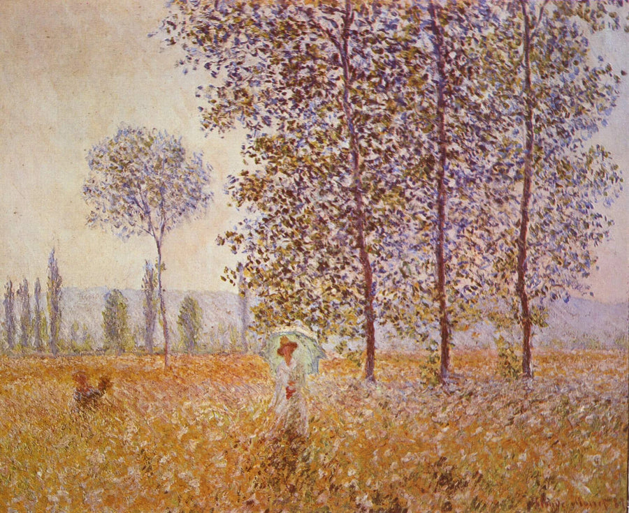 Under poplerne - Claude Monet