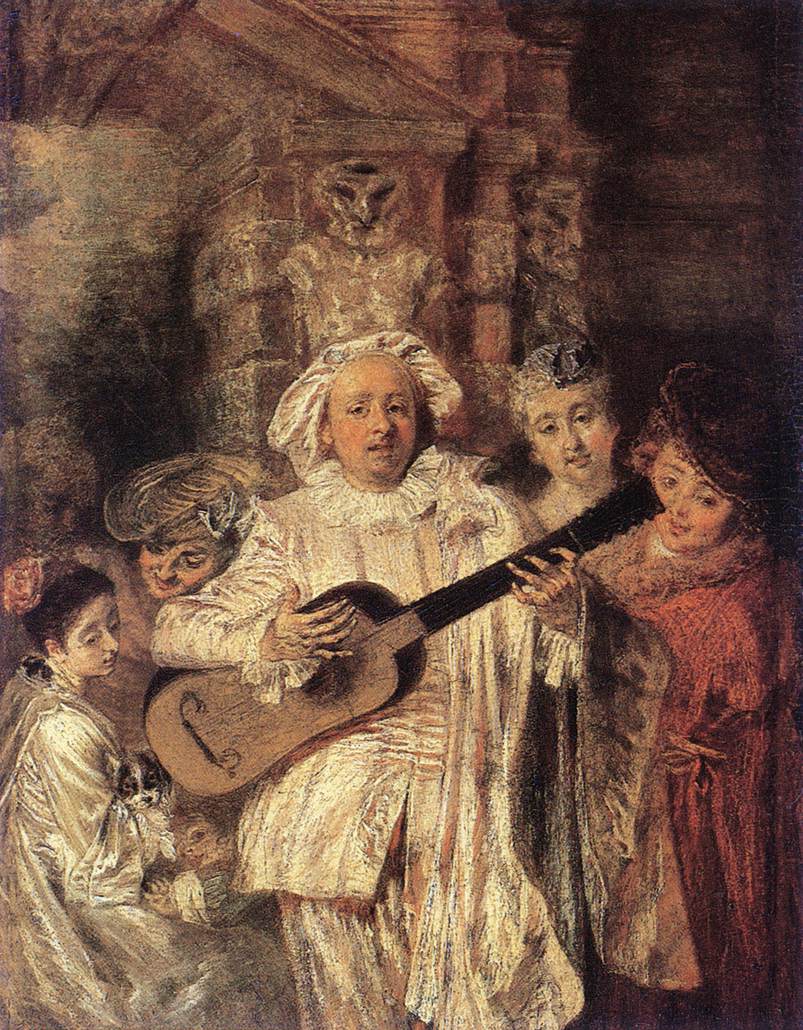 Sous un habit de Mezetin - Antoine Watteau - Alpha Reproduction
