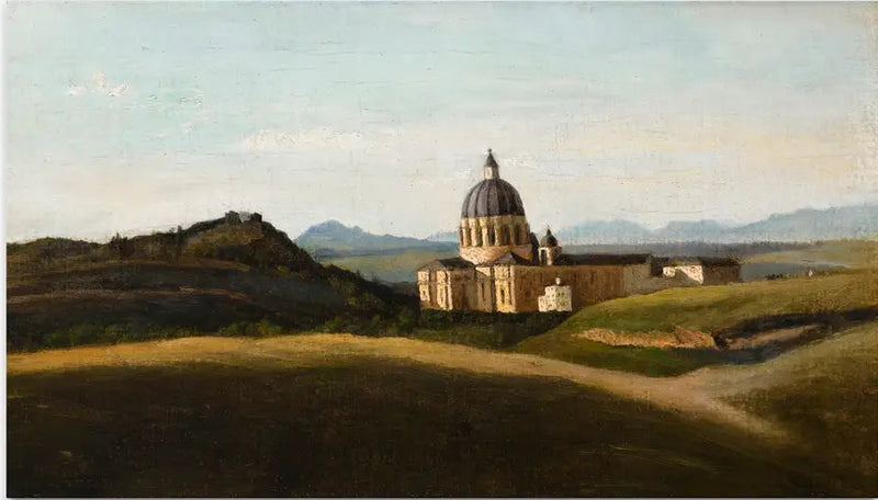 Souvenir d'Italie - Vatikanet og Sankt Peter uden for Muren - Jean-Baptiste Camille Corot