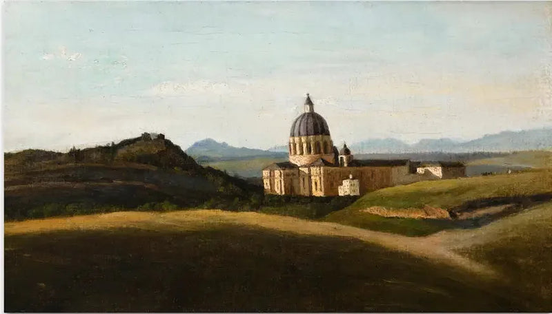 Souvenir d'Italie - Vatikanet og Sankt Peter uden for Muren - Jean-Baptiste Camille Corot