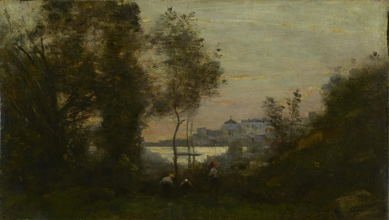 Souvenir de Ville-d'Avray, solnedgang - Jean-Baptiste Camille Corot