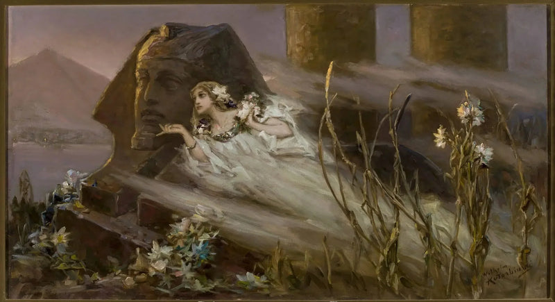 Sphinx og en kvindelig spøgelse - Wilhelm Kotarbiński