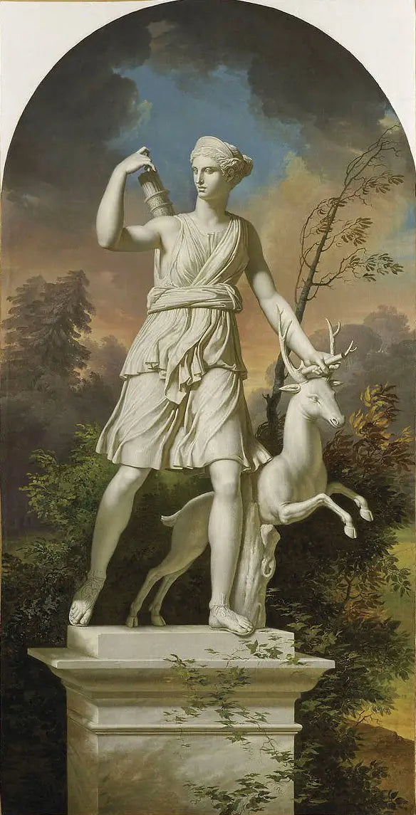 Statue af Diana - Charles Meynier