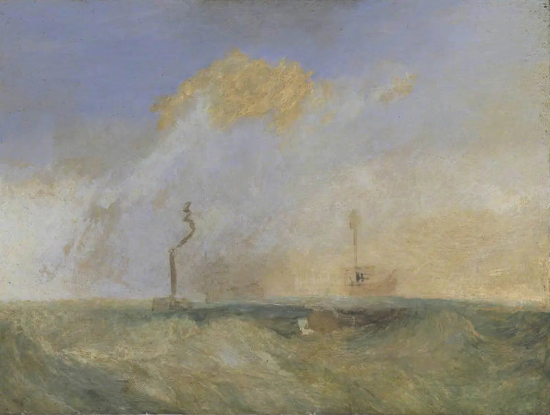 Dampbåd og lysbåd; et studie til 'The Fighting Temeraire' - J. M. W. Turner