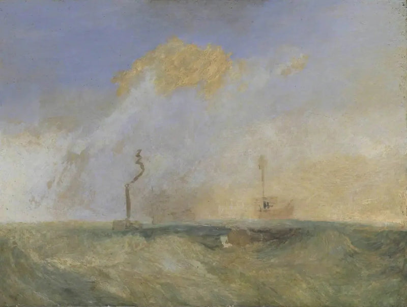 Dampbåd og lysbåd; et studie til 'The Fighting Temeraire' - J. M. W. Turner