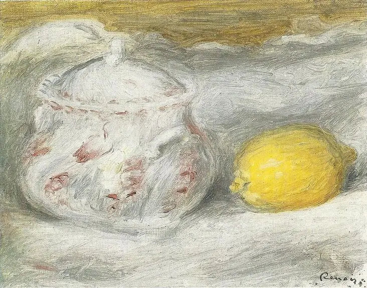 Sukkerkrukke og citron - Pierre-Auguste Renoir