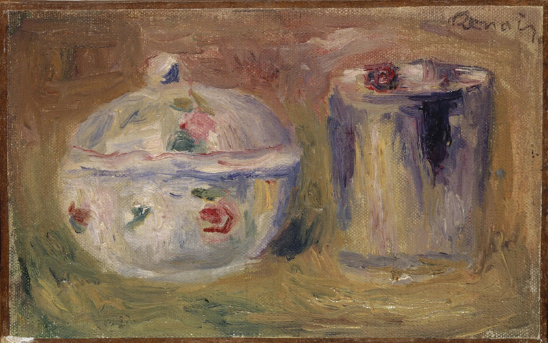 Sukkerkrukke og bæger - Pierre-Auguste Renoir