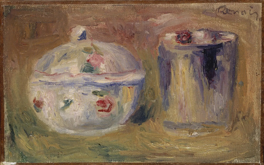 Sukkerkrukke og bæger - Pierre-Auguste Renoir