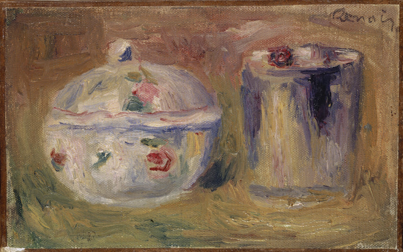 Sukkerkrukke og bæger - Pierre-Auguste Renoir