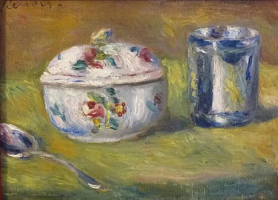 Sukkerkrukke og bæger - Pierre-Auguste Renoir