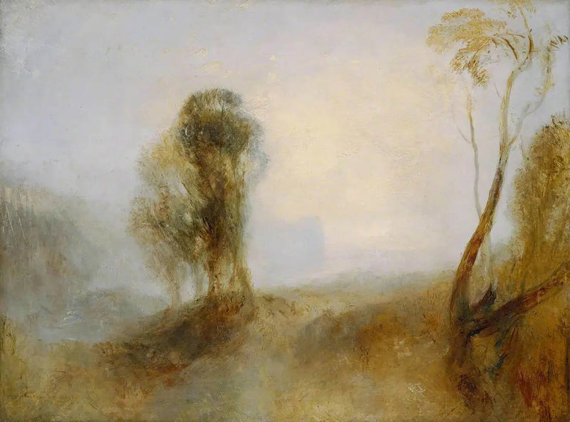 Solopgang, et slot ved en bugt: 'Ensomhed' - J. M. W. Turner