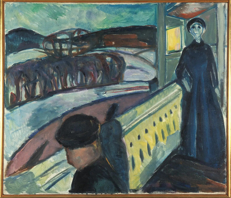 På verandaens trappe - Edvard Munch