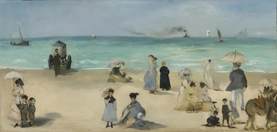 På stranden i Boulogne - Édouard Manet