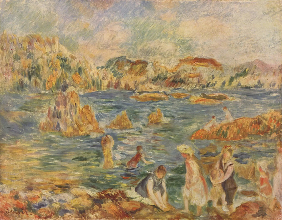 På stranden i Guernesey - Pierre-Auguste Renoir