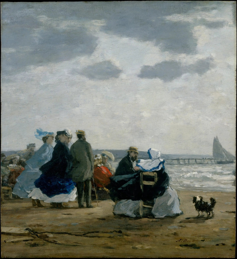 På stranden, Dieppe - Eugène Boudin