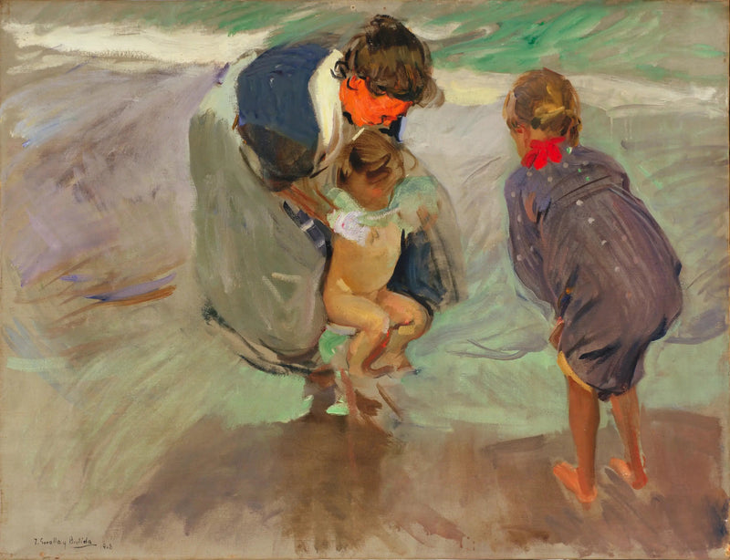 På stranden - Joaquín Sorolla