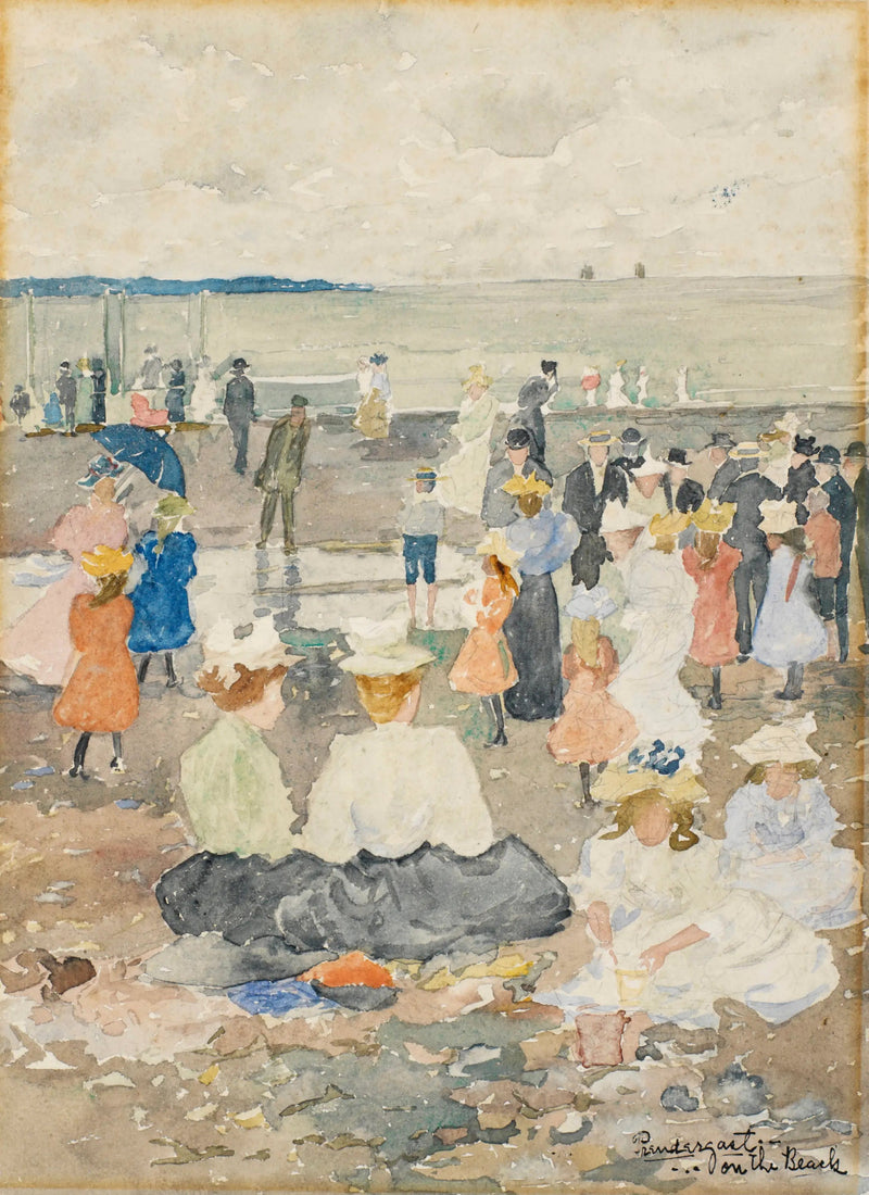 På stranden - Maurice Prendergast