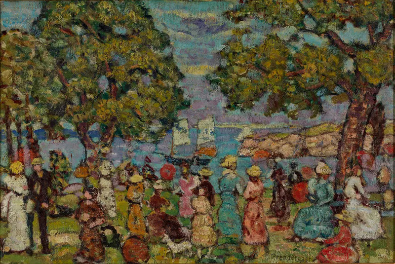 På stranden - Maurice Prendergast