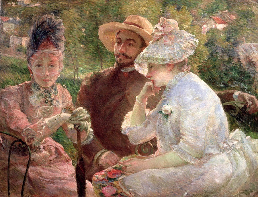 På terrassen i Sèvres - Marie Bracquemond