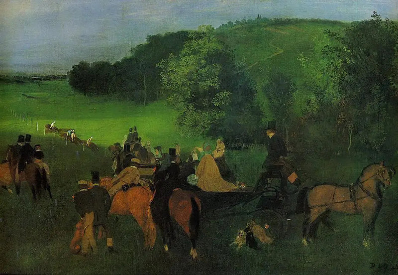 På hestevæddeløbsbanen - Edgar Degas