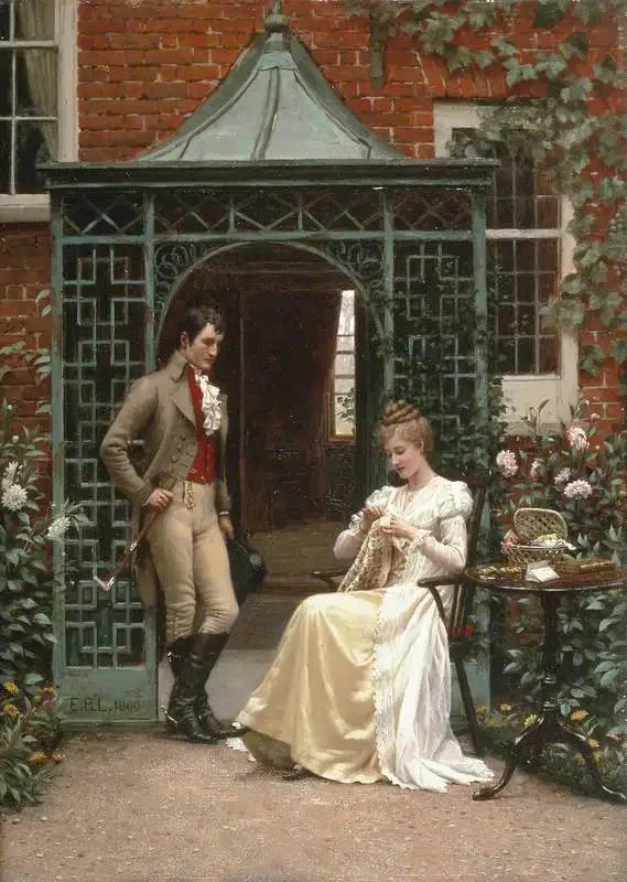 På tærsklen - Edmund Blair Leighton