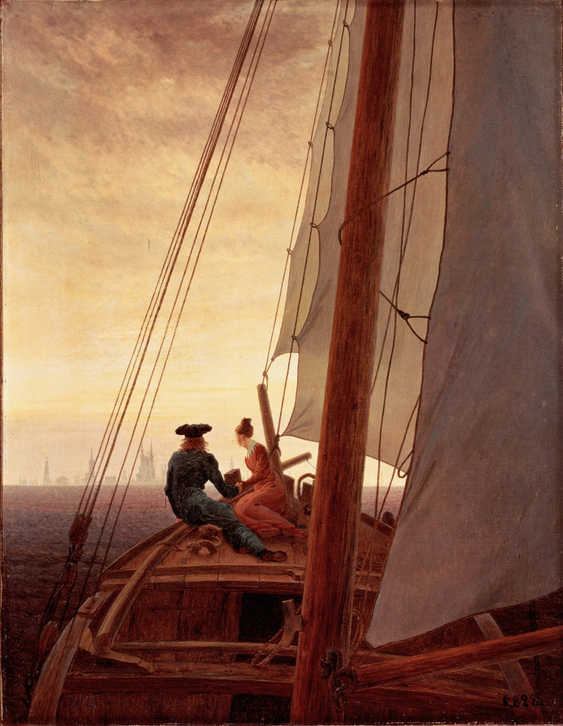 På sejlbåden - Caspar David Friedrich