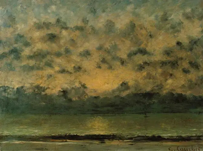 På bredden af Genfersøen - Gustave Courbet