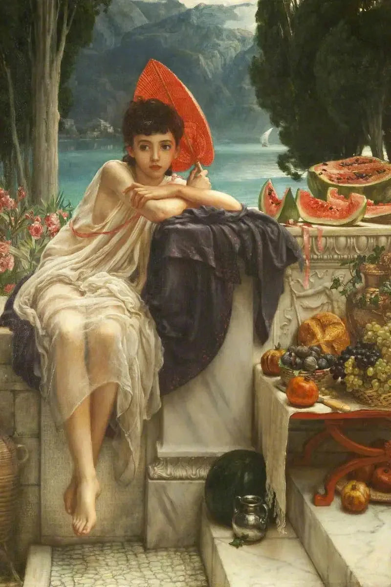 På trappen til templet - Edward Poynter