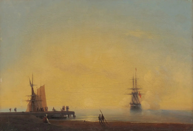 På vejene, om aftenen - Ivan Aïvazovski