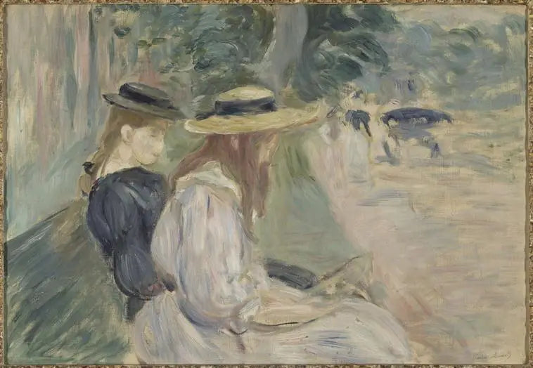 På en bænk i Boulogne-skoven - Berthe Morisot
