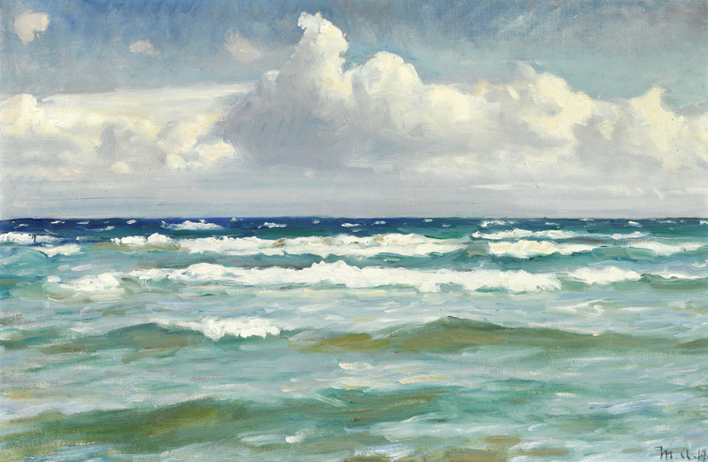 Surfing i Skagen - Michael Peter Ancher