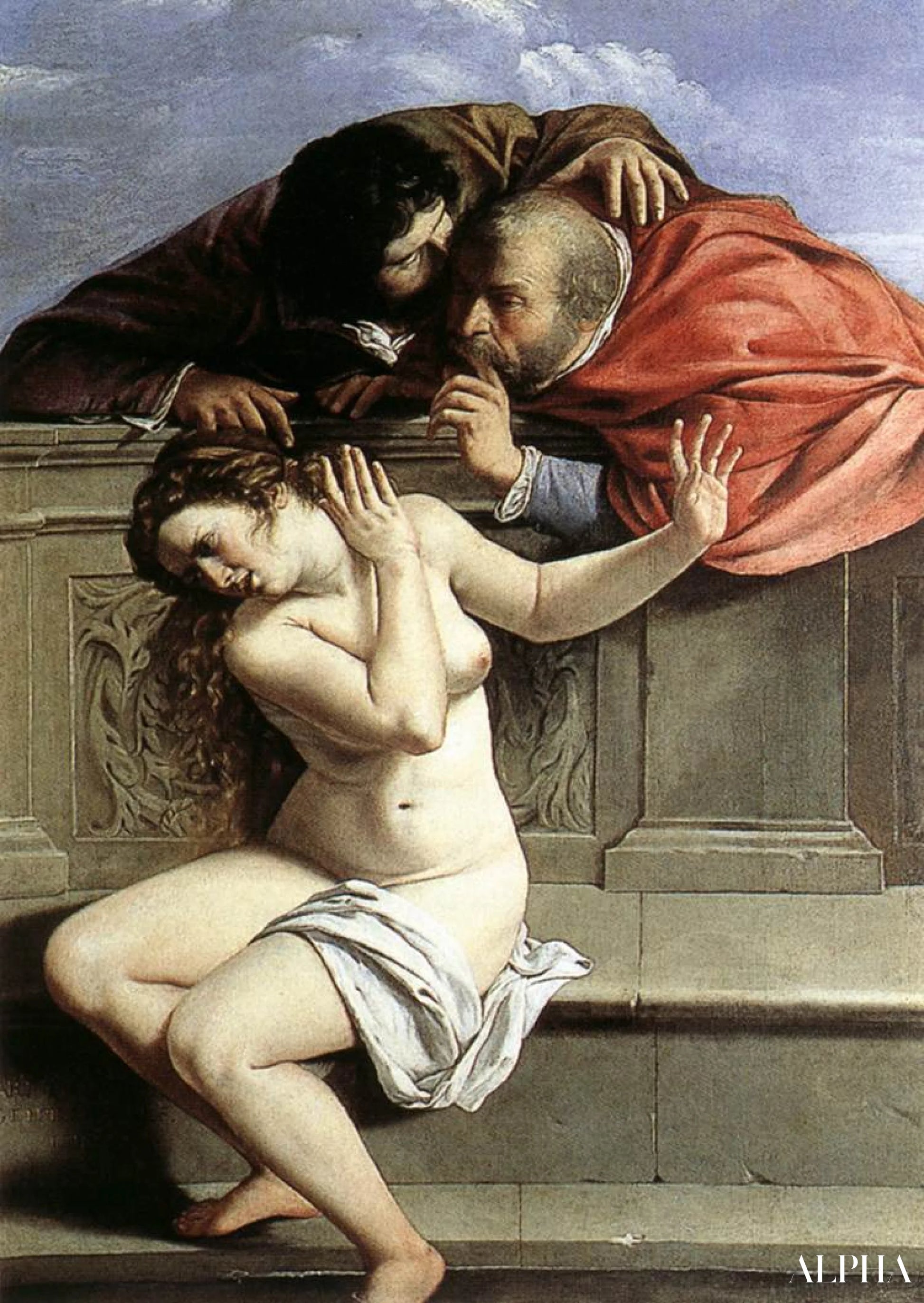 Reproduction du tableau « Susanna et les anciens - Artemisia Gentileschi » par Alpha Reproduction en peinture à l’huile