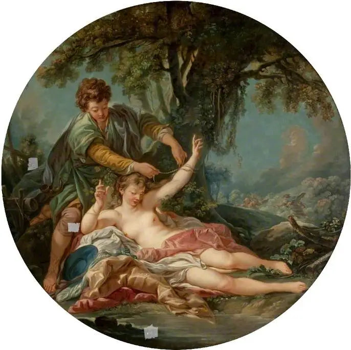 Sylvia reddet af Amintas - François Boucher