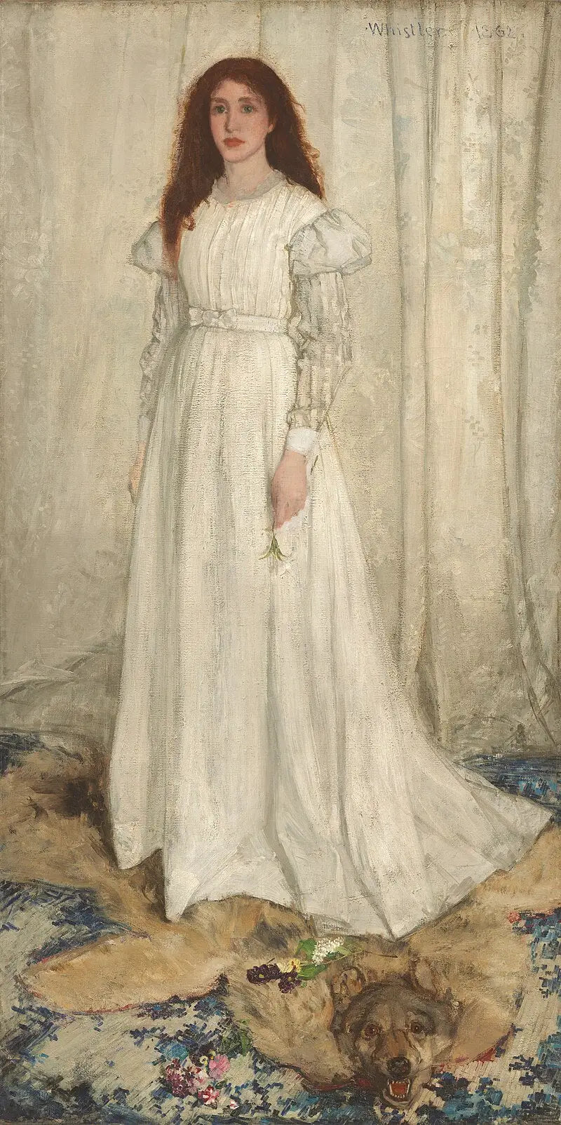 Symfoni i hvid nr. 1: den unge pige i hvid - James Abbott McNeill Whistler