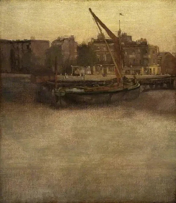 Symfoni i grå og brun: Lindsey Row, Chelsea - James Abbott McNeill Whistler
