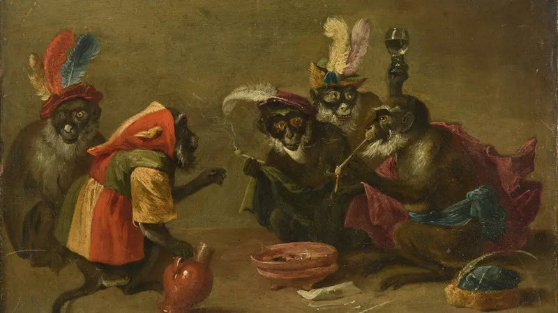 Monkey's Tobacco Shop - David Teniers den Yngre