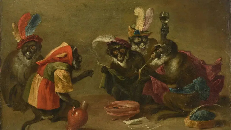 Monkey's Tobacco Shop - David Teniers den Yngre