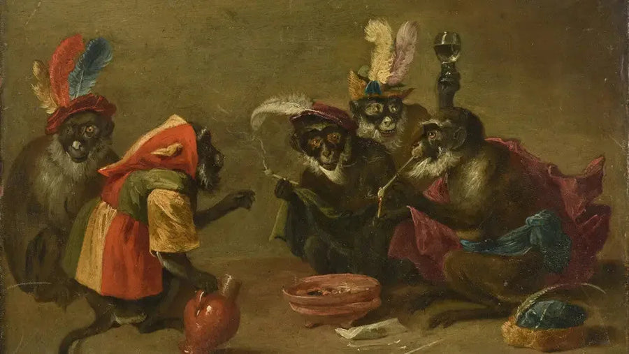 Monkey's Tobacco Shop - David Teniers den Yngre