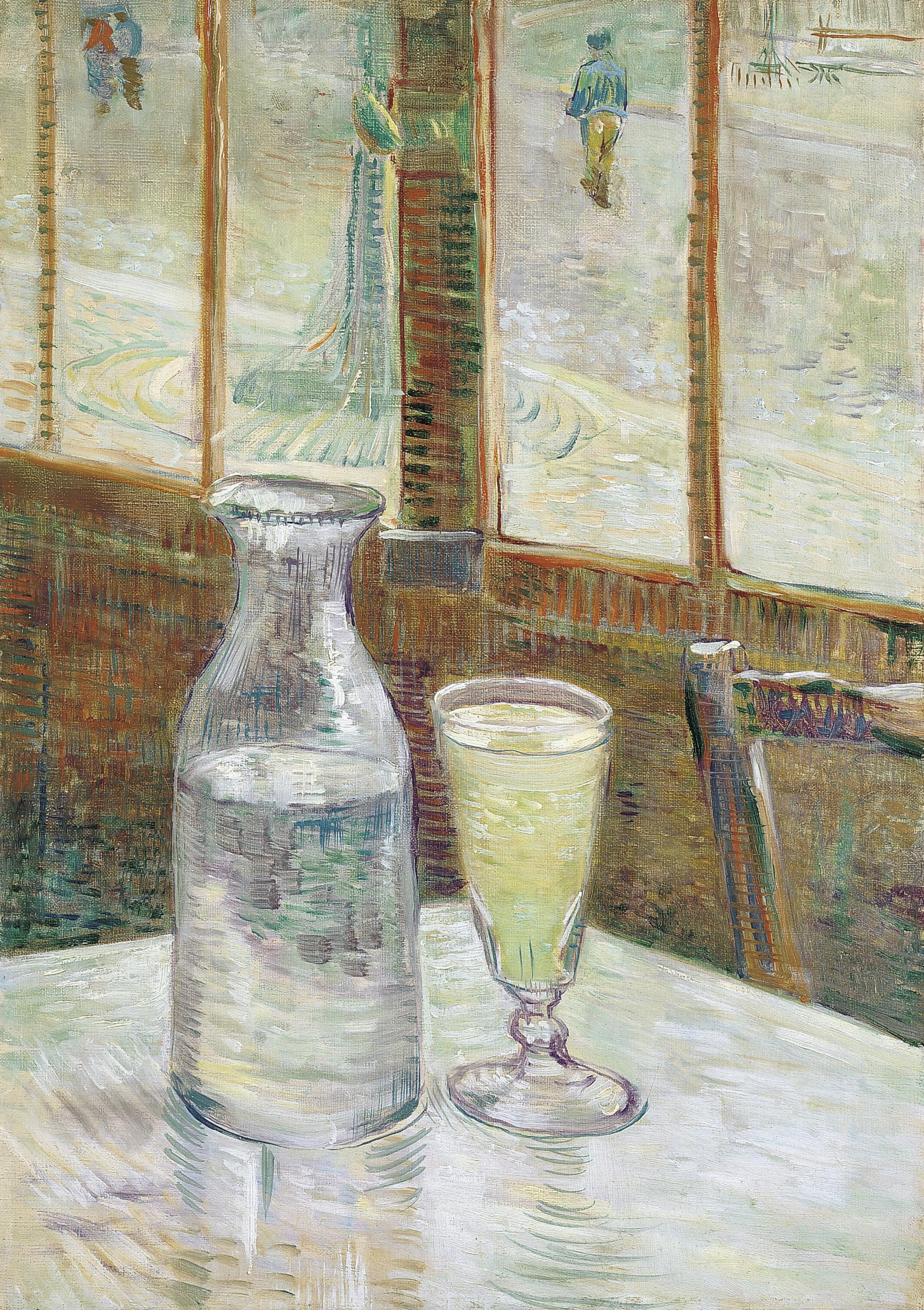Reproduction du tableau « Table de café avec absinthe - Vincent van Gogh » par Alpha Reproduction en peinture à l’huile