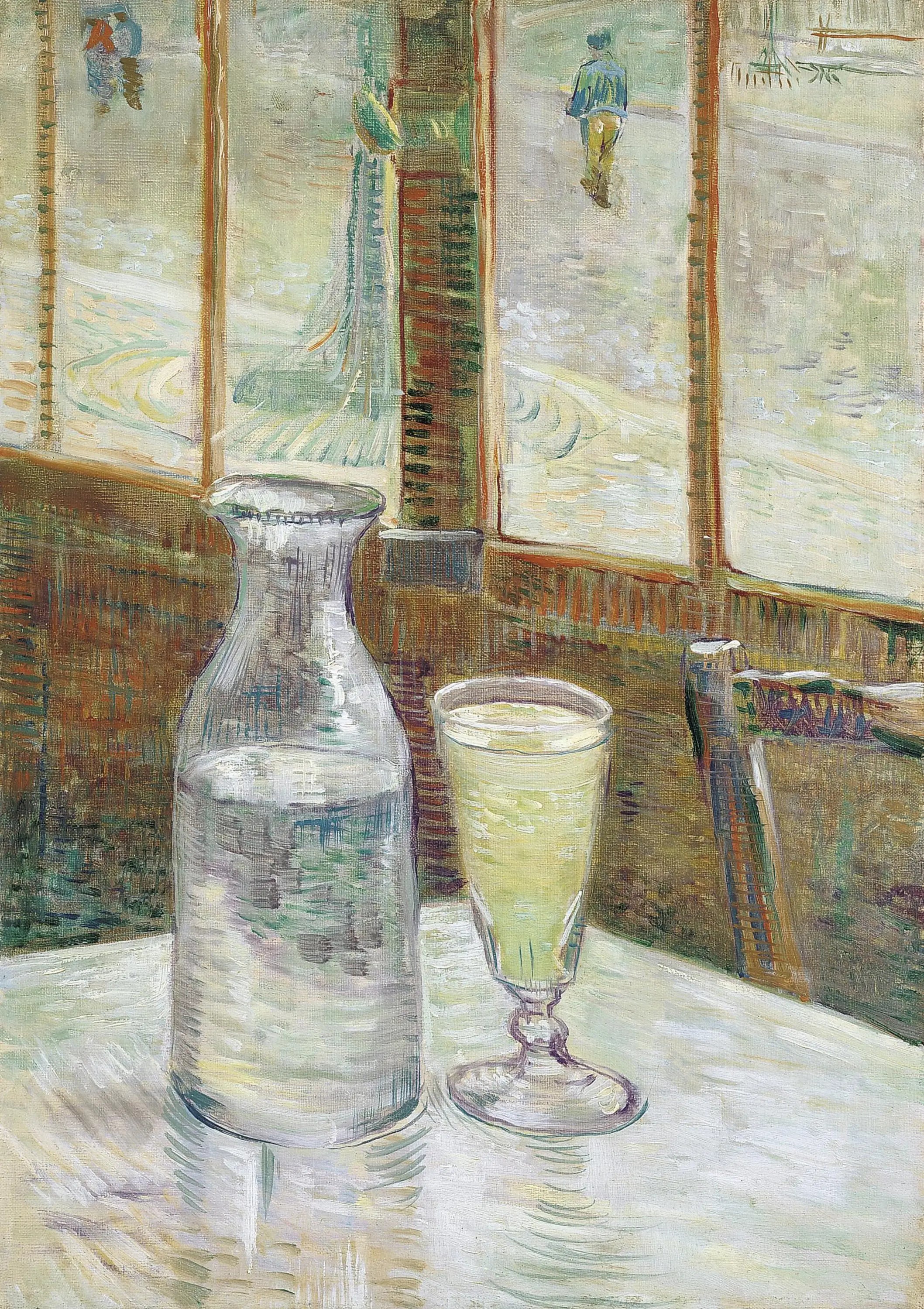 Reproduction du tableau « Table de café avec absinthe - Vincent van Gogh » par Alpha Reproduction en peinture à l’huile
