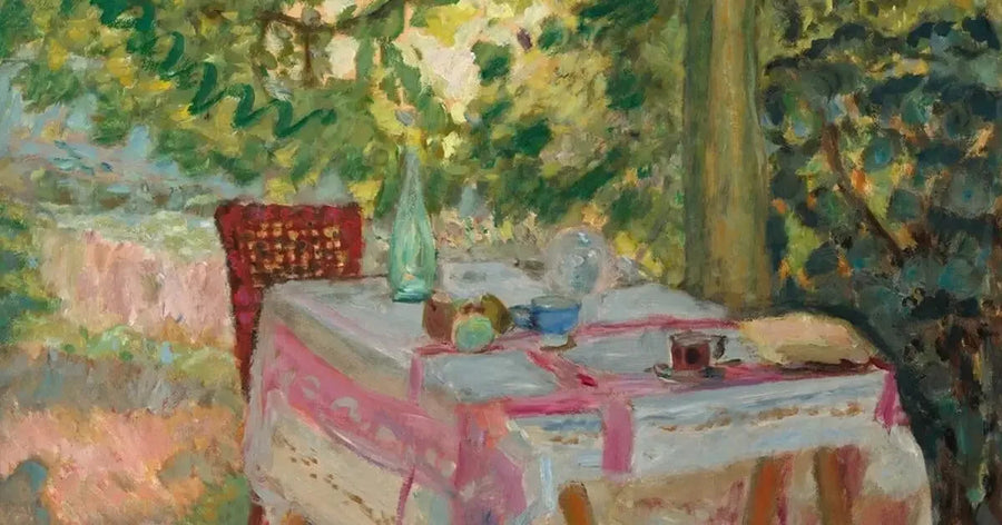 Bord dækket i en have - Pierre Bonnard
