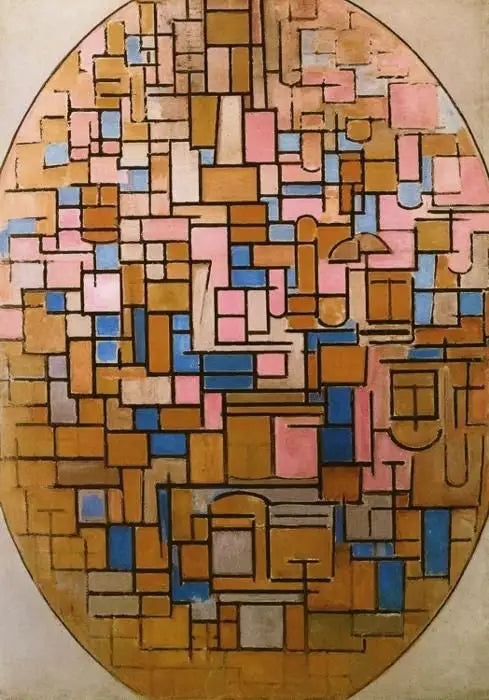 Tabel III: Oval komposition - Piet Mondrian