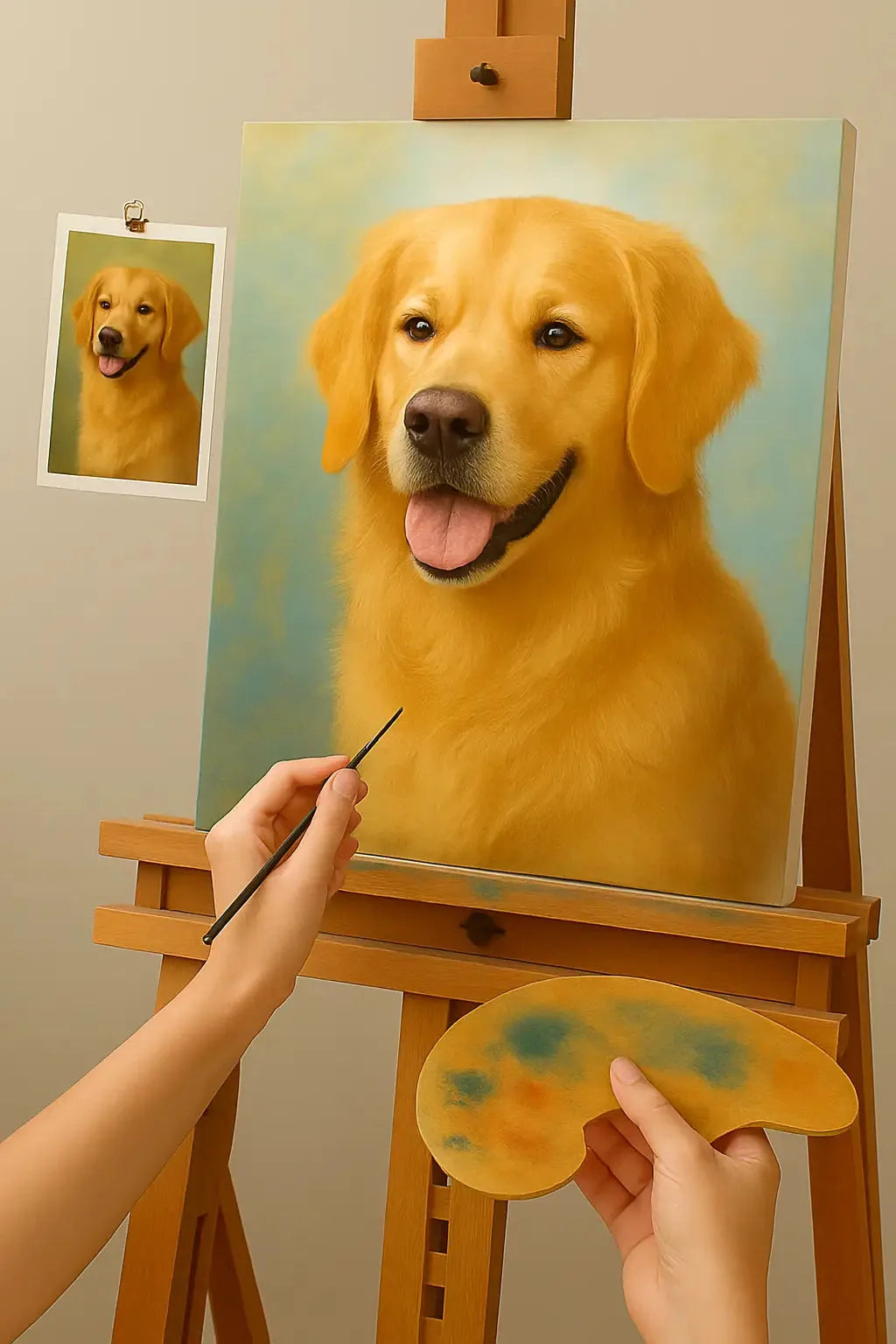 🎨 Tableau personnalisé chien – Peinture à l’Huile Unique image 1 copie peinte à la main à l’huile