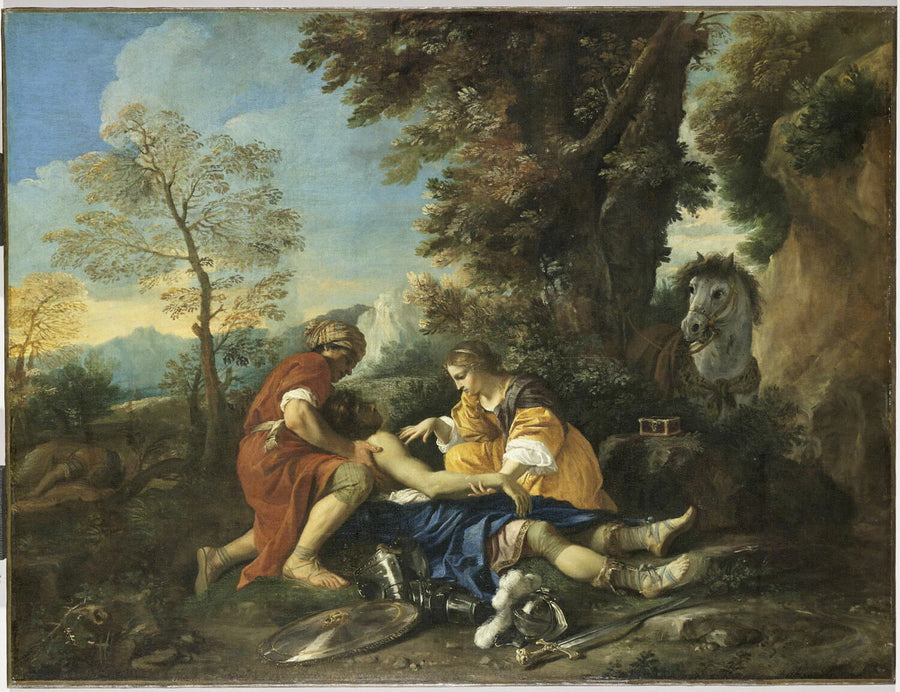 Tancrède soigné par Herminie et Vafrin - Pier Francesco Mola