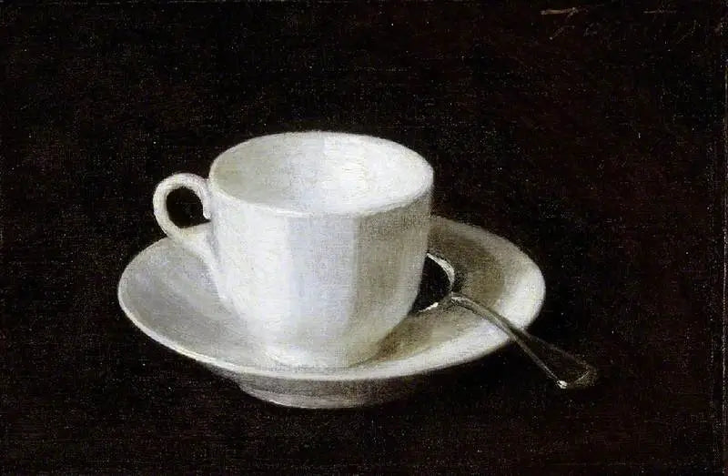 Hvide kop og underkop - Henri Fantin-Latour